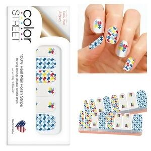 RARE Color Street Nail Polish Strips: Autism Awareness Set